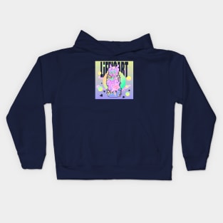 Dope piggy monster is chilling with vans illustration Kids Hoodie